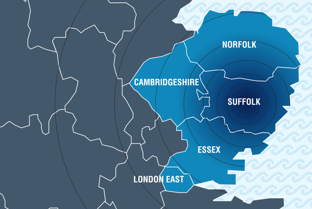 KDS Property Preservation service area covering Suffolk, Norfolk, Essex, Cambridgeshire and East London
